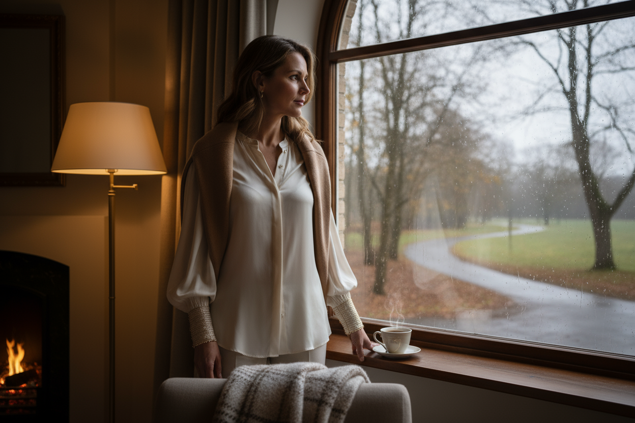 top van de vrouw moet iets chique eruit zien